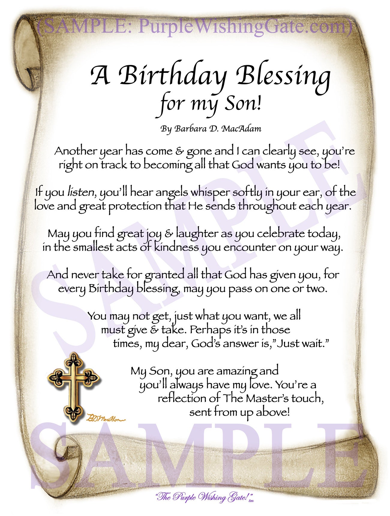 A Birthday Blessing for Son: Personalized Gift
